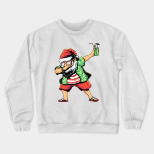 Dabbing Beach Santa Crewneck Sweatshirt